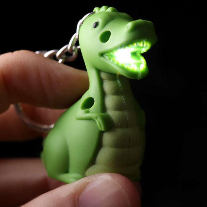 Puckatoy Dinosaur Keychain with Light and Sound