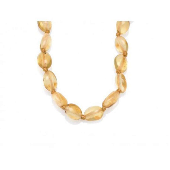 Olive Honey Amber Necklace for Baby 32cm