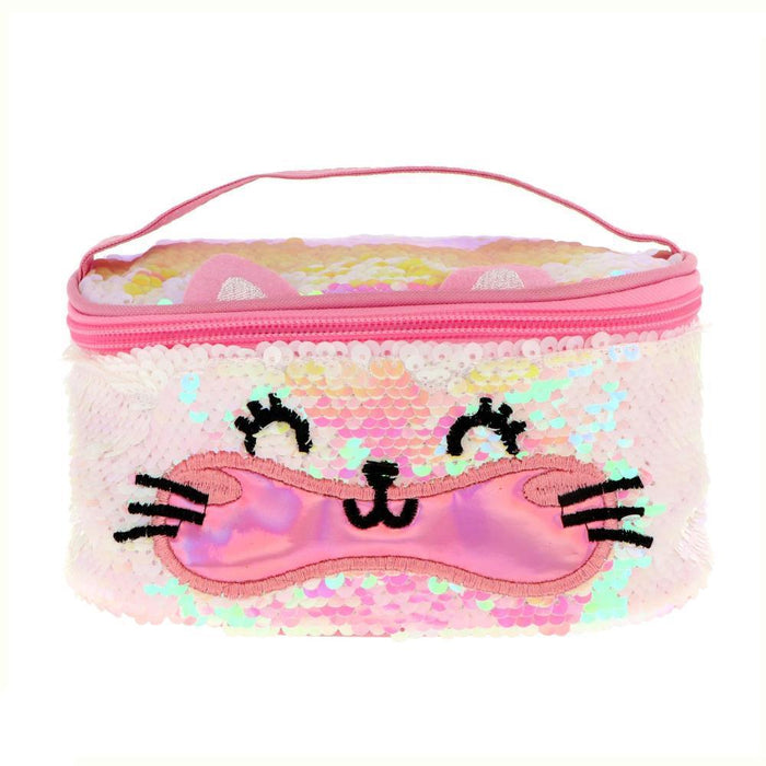 Necessaire Gato com Lantejoulas 16 cm