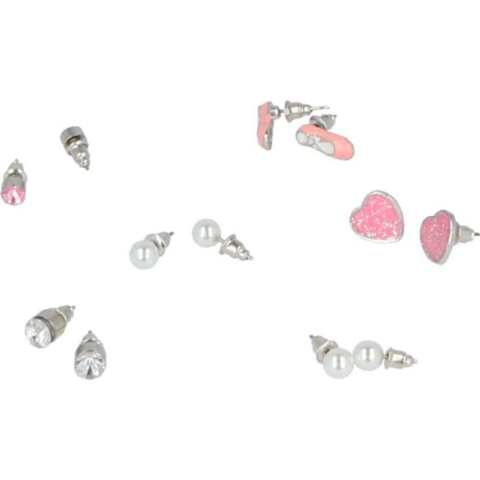 Inca 6 Pairs of Pink Earrings