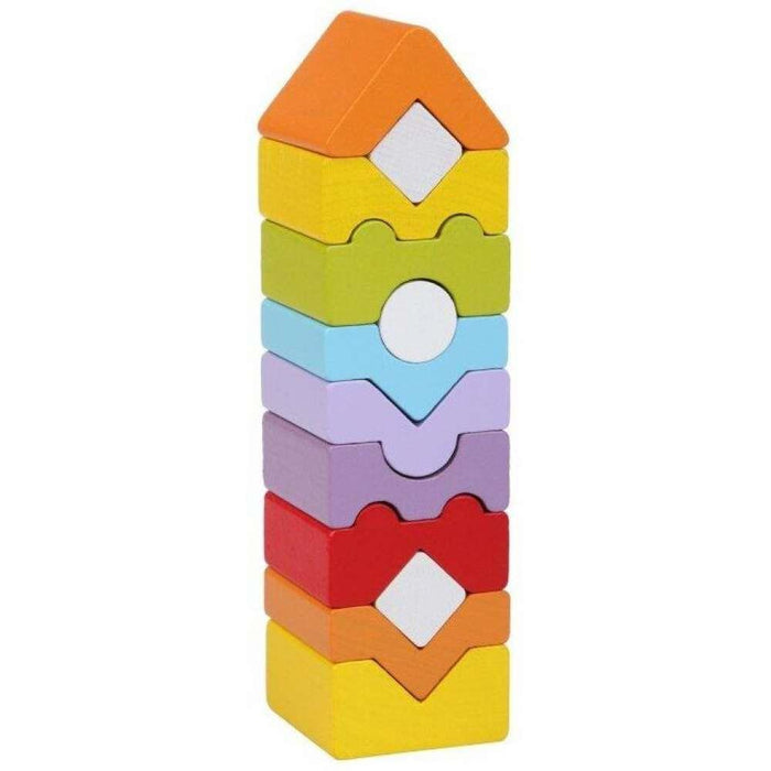 Cubika Game Wooden Tower Colorful House