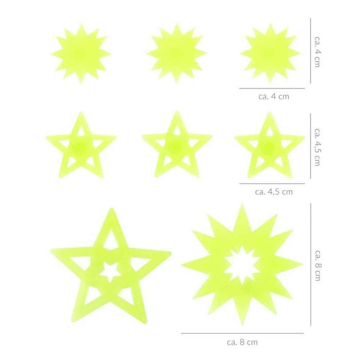 Wichtel 8 Stars that Glow in the Dark with Sticker