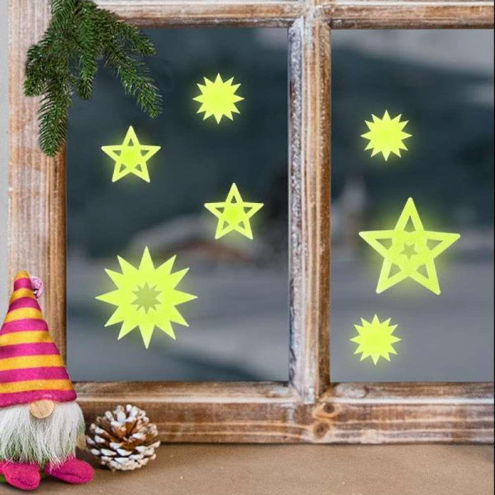 Wichtel 8 Stars that Glow in the Dark with Sticker