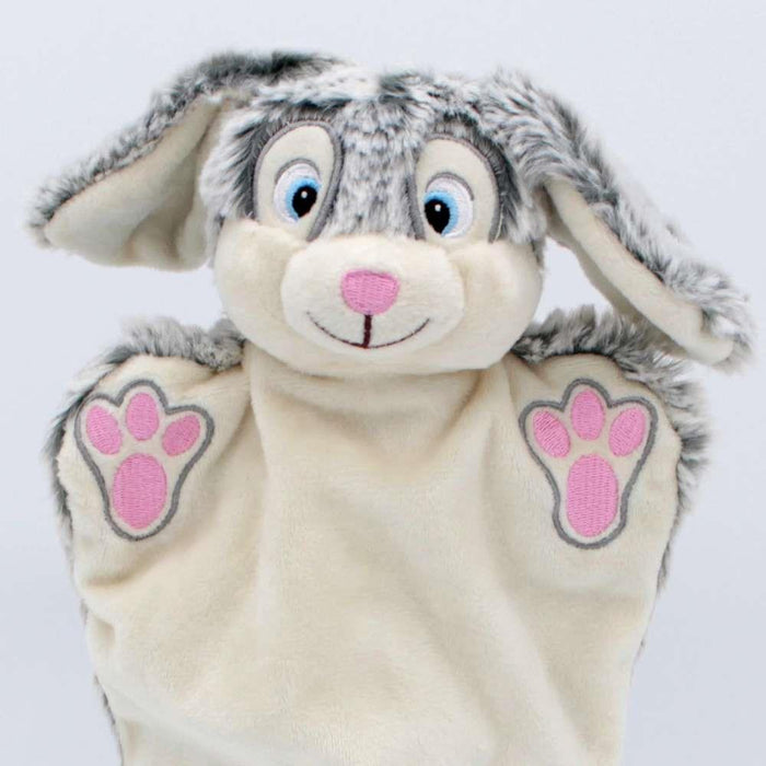 Cubbies Doudou Rabbit Puppet Gray