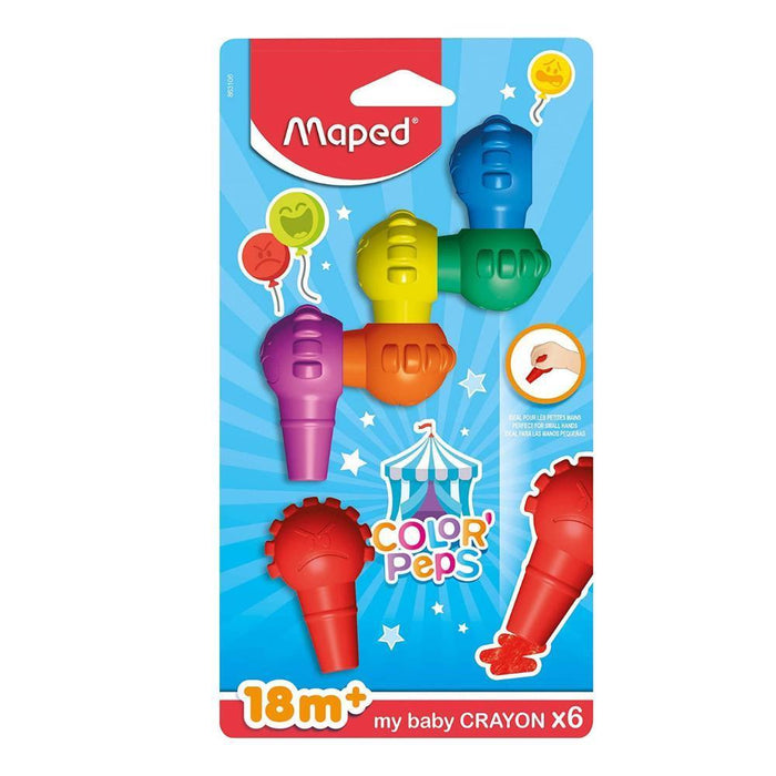 Caixa com 6 Lápis de Cera Color Peps My Baby