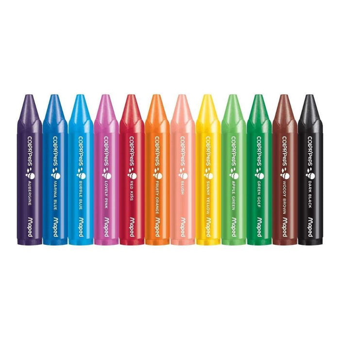 Maped Box 12 Color Peps My First Jumbo Wax Pencils