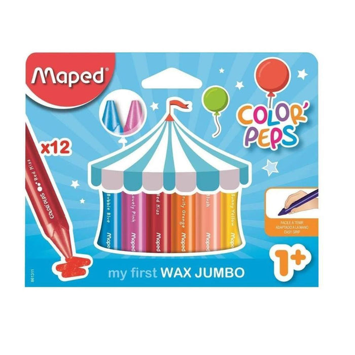 Caixa com 12 Lápis de Cera Color´Peps My First Wax Jumbo