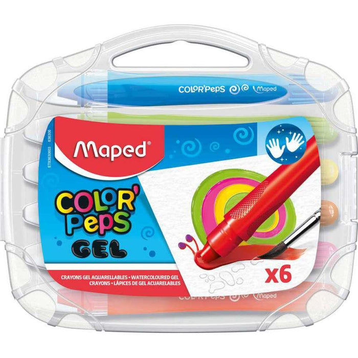 Caixa 6 Lápis de Gel Aguarela Color Peps