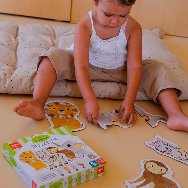 4 Progressive Puzzles Savannah 3 to 5 Pieces