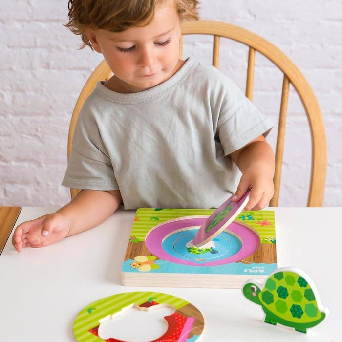 3-Level Wooden Life Cycle Puzzle