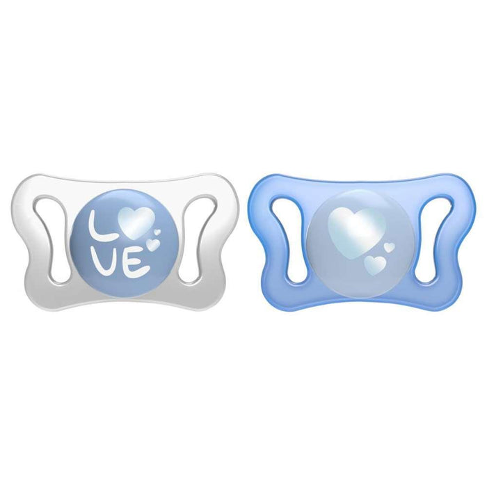 Chicco 2 Chupetas Physio Micro Silicone 0-2m Azul