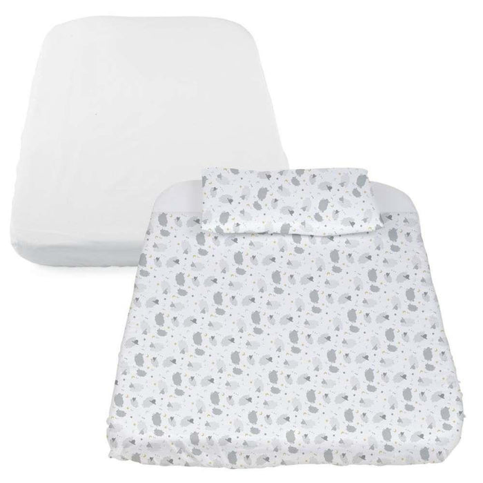 Conjunto de 3 Peças para Berço Chicco Next2Me Grey Sheep 50x83cm