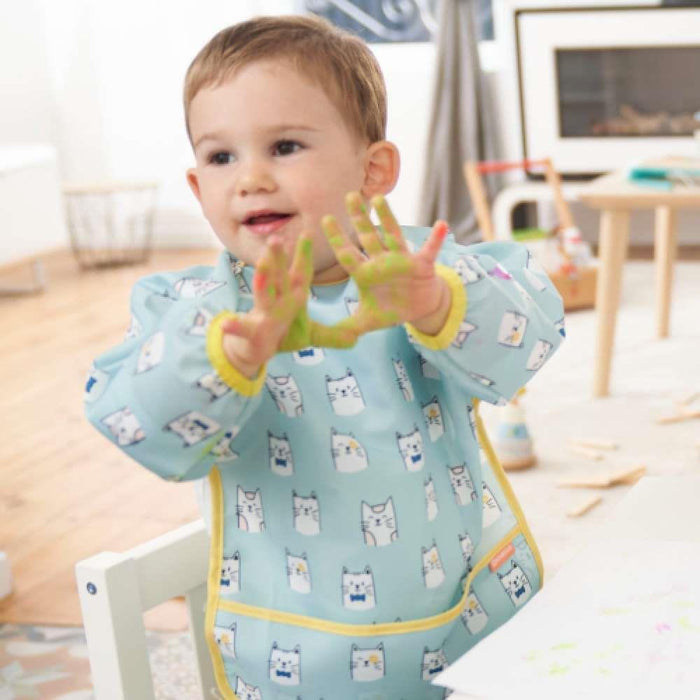 Badabulle Blue Long Sleeve Bib