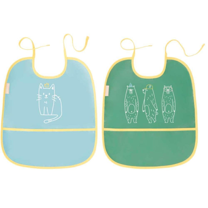 Badabulle 2 Soft Bib without Sleeve Green/Blue