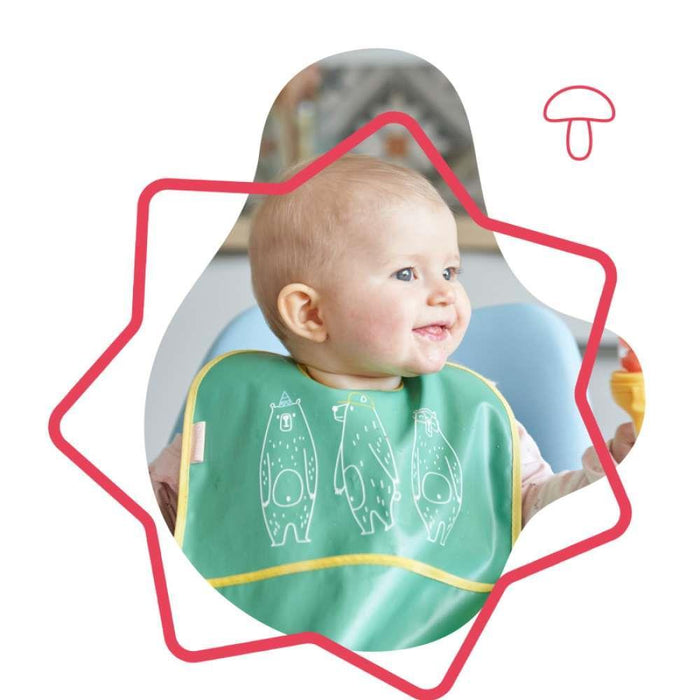 Badabulle 2 Soft Bib without Sleeve Green/Blue