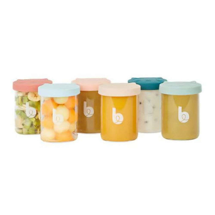 6 Glass Containers with Silicone Lids ISY 250ml