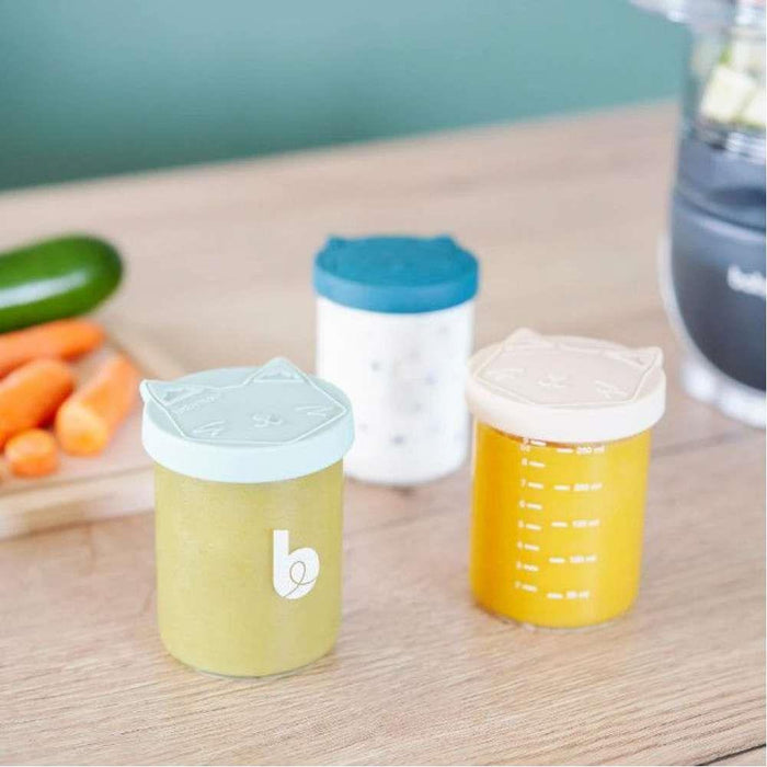 6 Glass Containers with Silicone Lids ISY 250ml