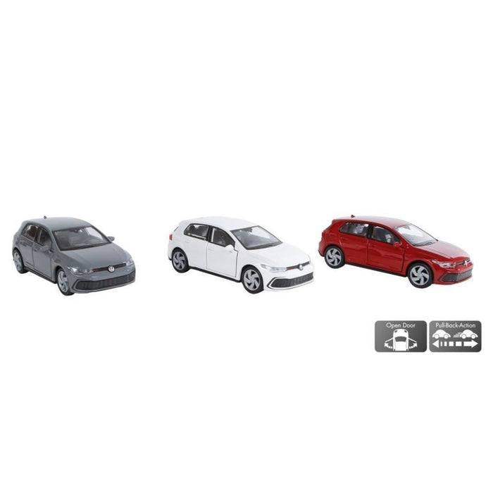 Carro Volkswagen Golf em Metal Pull Back