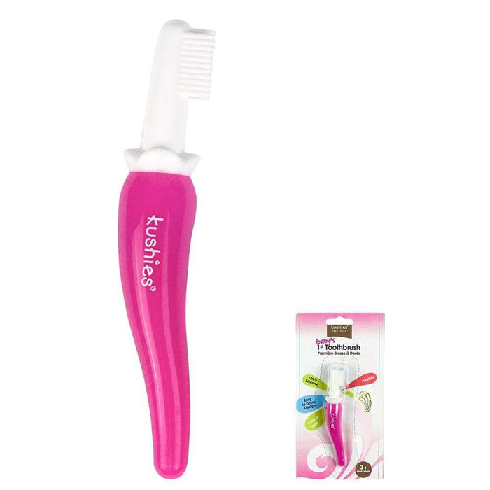 Kushies Cepillo de Dientes Flor Rosa