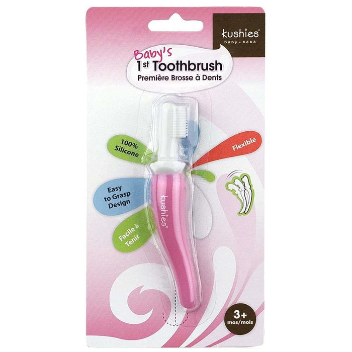 Kushies Cepillo de Dientes Flor Rosa