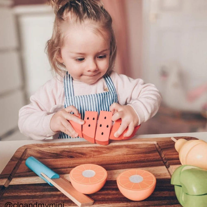 Conjunto de Chefe com Fruta para Cortar