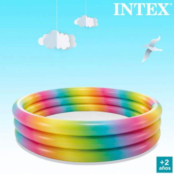 Intex Piscina Insuflável 3 aros Multicolor 168 x 38 cm