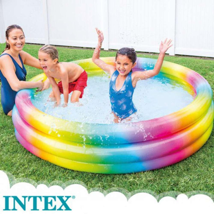 Intex Piscina Insuflável 3 aros Multicolor 168 x 38 cm