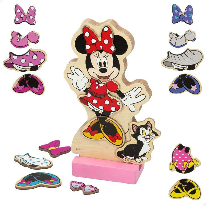 Woomax Puzzle de Madeira Magnético Vestidos Minnie