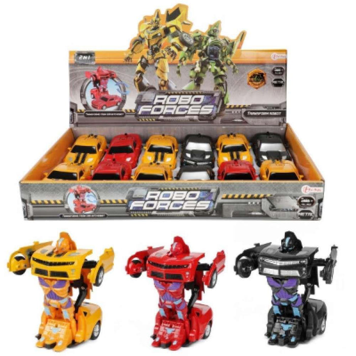 Toi Toys Transformable Robot Car Metal RoboForces