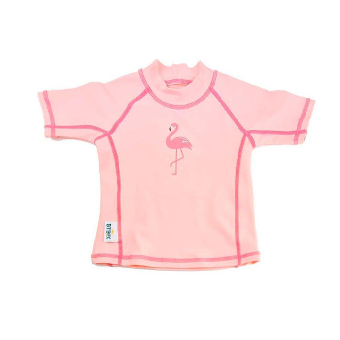 T-Shirt de Praia com Proteção UPF50+ Flamingos 1-2 Anos