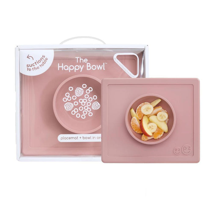 Taça Happy Bowl com Base de Sucção Rosa Nórdico 355ml