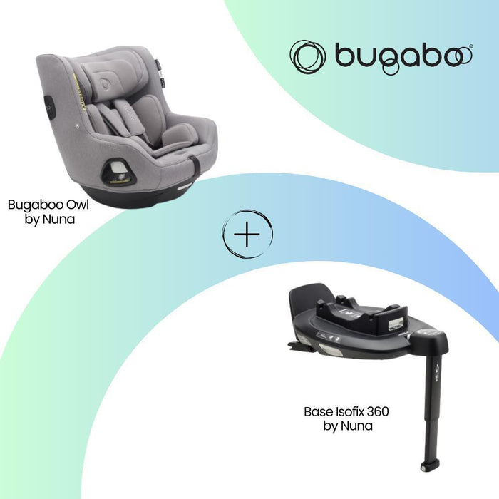 Pack Bugaboo Owl Mineral Grey  + Base 360 by Nuna