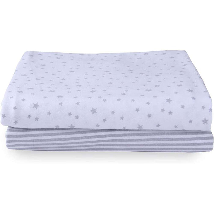 Conjunto de 2 Lençóis para Berço Co-Sleeping Stars & Stripes 90x50cm