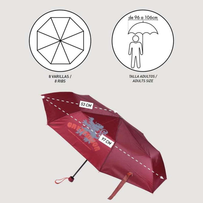 Guarda-Chuva Compacto Vermelho Harry Potter