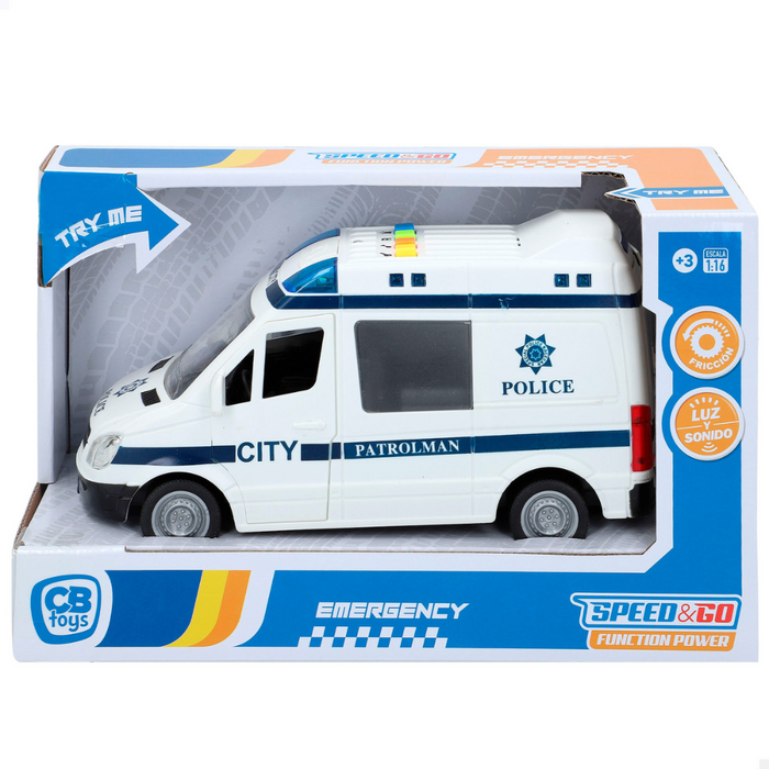 CB Toys Speed&amp;Go Coche de Emergencia con Luz y Sonido 1:16