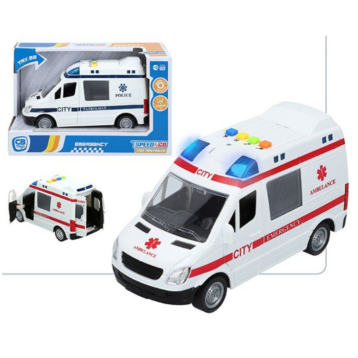 CB Toys Speed&amp;Go Coche de Emergencia con Luz y Sonido 1:16