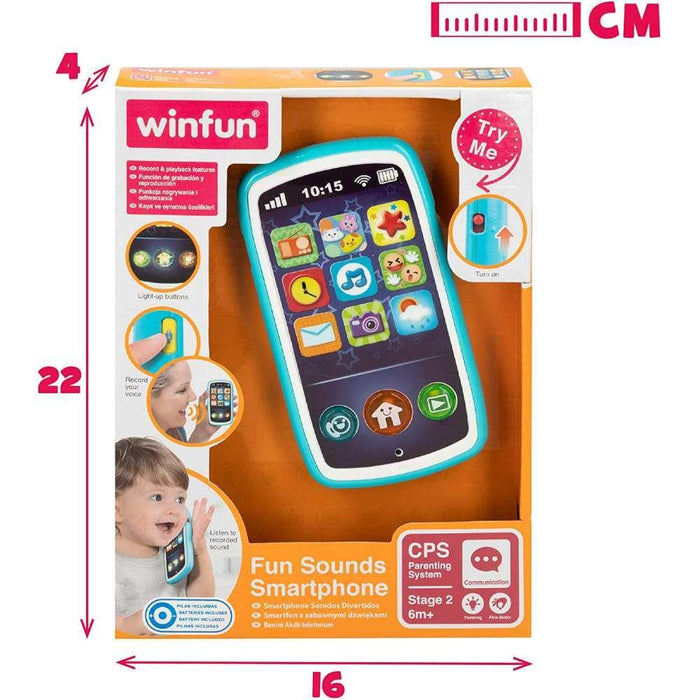 WinFun Telemóvel com Luz, Som e Gravador 6m+