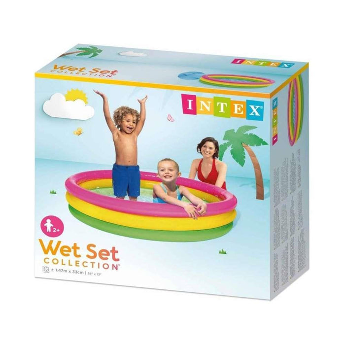 Piscina Hinchable Intex 3 Aros Con Colores 147X33 Cm