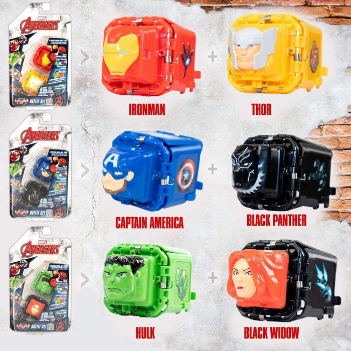 Battle Cubes Avengers Batalha Pedra Papel Tesoura