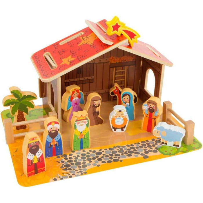 Woomax Bethlehem Nativity Scene in Wood 20 Pieces