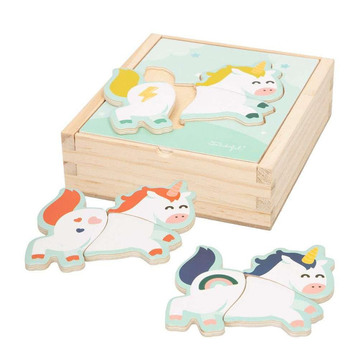 Woomax Mr.Wonderful Unicornio Puzzle de Madera 18 Piezas