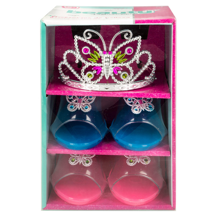 Conjunto de Acessórios de Beleza - 2 Pares de Sapatos e 1 Tiara