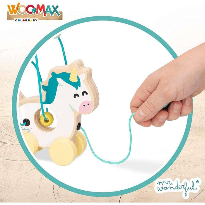 Woomax Wooden Unicorn to Pull Mr. Wonderful