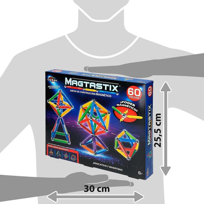 Construção Magnética Magtastix 60 Peças