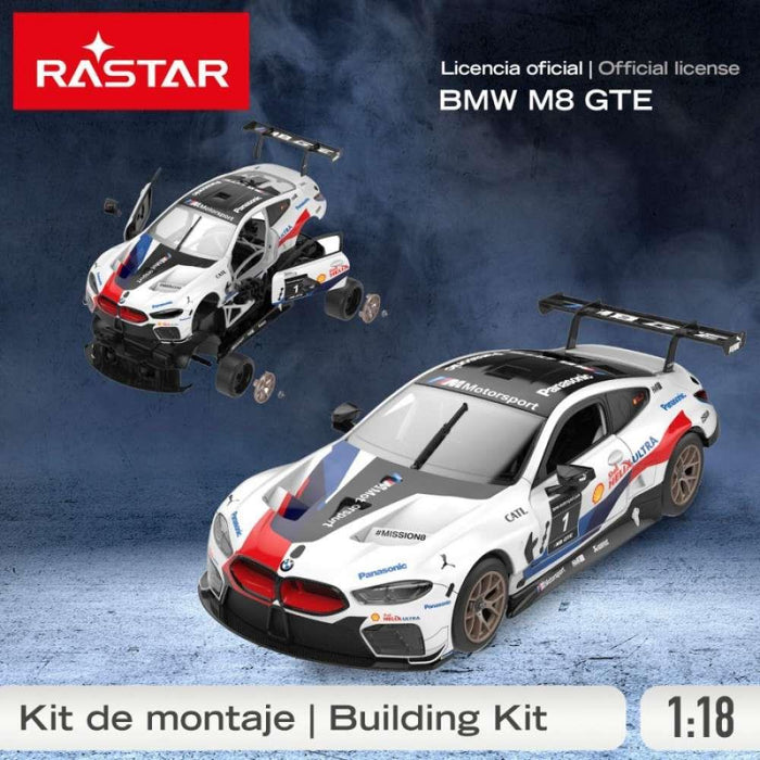 Kit de Construção de Carro RC BMW M8 GTE 1:18 Branco