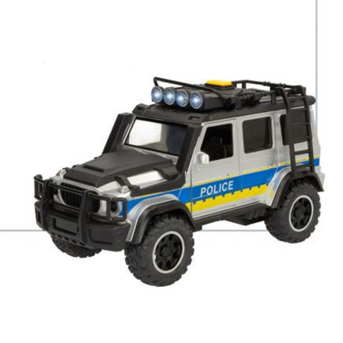 Metal Police Jeep with Sound and Light 1:14