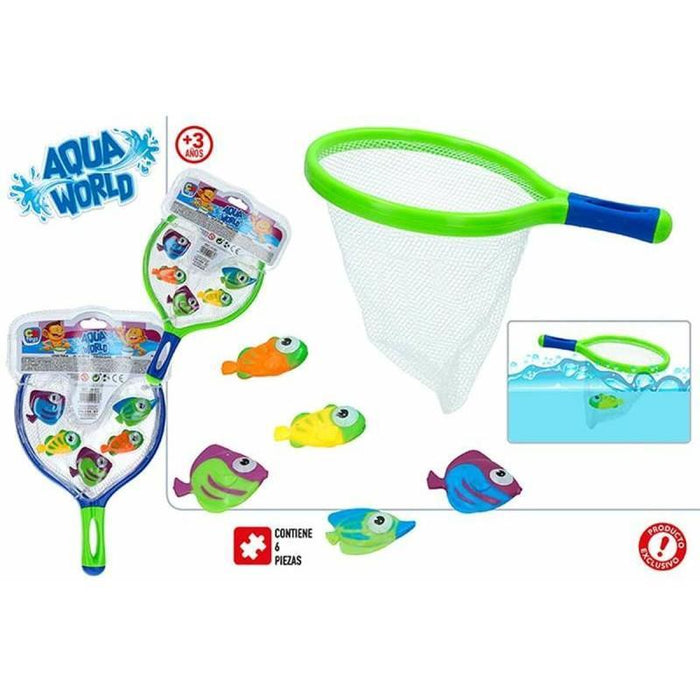 Jogo de Pesca com 5 Peixes e Rede Pesca