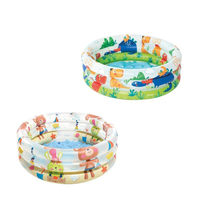 Piscina Insuflável Intex com 3 Aros Animais 61x22cm