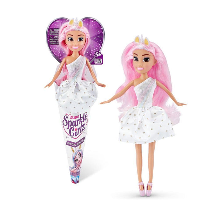 Boneca Cone Sparkle Princess & Unicorn 26 cm