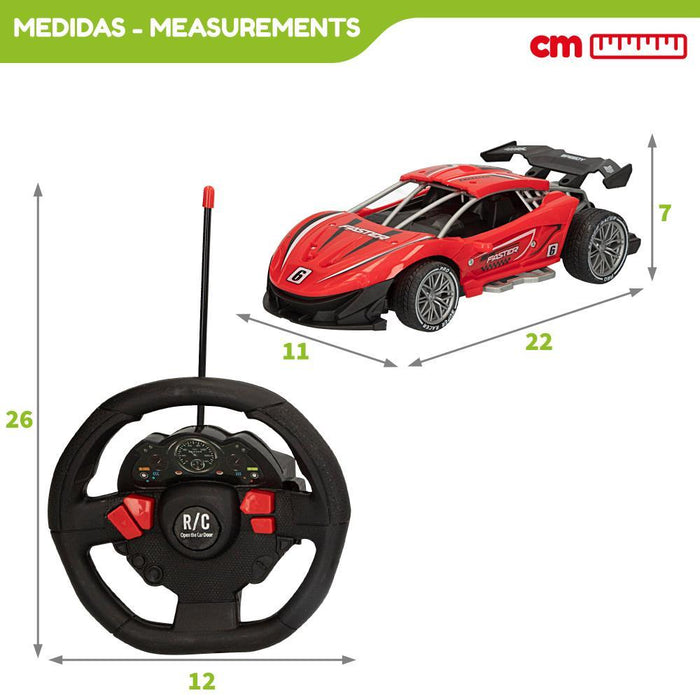 Carro de Corrida Speed Cars Telecomandado com Volante 1:16